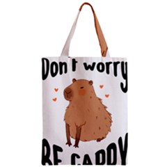 Capybara T- Shirt Cute Gentlemen Capybara T- Shirt Yoga Reflexion Pose T- Shirtyoga Reflexion Pose T- Shirt Zipper Classic Tote Bag by hizuto