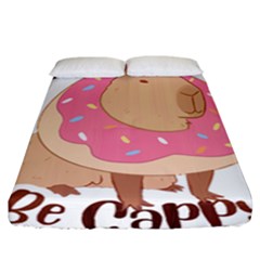 Capybara T- Shirt Cute Gentlemen Capybara T- Shirt Yoga Reflexion Pose T- Shirtyoga Reflexion Pose T- Shirt Fitted Sheet (california King Size) by hizuto