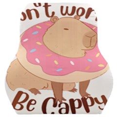 Capybara T- Shirt Cute Gentlemen Capybara T- Shirt Yoga Reflexion Pose T- Shirtyoga Reflexion Pose T- Shirt Car Seat Back Cushion  by hizuto