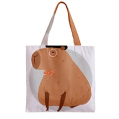 Capybara T- Shirt Gentlemen Capybara - A Cute Funny Capybara Illustration T- Shirt Yoga Reflexion Pose T- Shirtyoga Reflexion Pose T- Shirt Zipper Grocery Tote Bag by hizuto