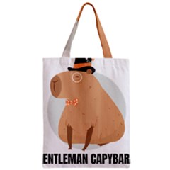 Capybara T- Shirt Gentlemen Capybara - A Cute Funny Capybara Illustration T- Shirt Yoga Reflexion Pose T- Shirtyoga Reflexion Pose T- Shirt Zipper Classic Tote Bag by hizuto