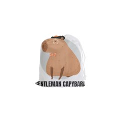 Capybara T- Shirt Gentlemen Capybara - A Cute Funny Capybara Illustration T- Shirt Yoga Reflexion Pose T- Shirtyoga Reflexion Pose T- Shirt Drawstring Pouch (xs) by hizuto