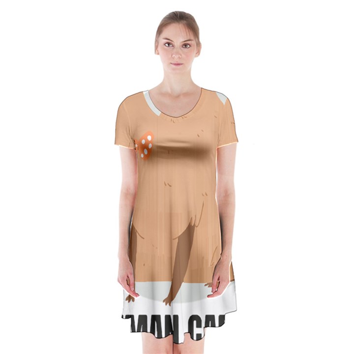 Capybara T- Shirt Gentlemen Capybara - A Cute Funny Capybara Illustration T- Shirt Yoga Reflexion Pose T- Shirtyoga Reflexion Pose T- Shirt Short Sleeve V-neck Flare Dress