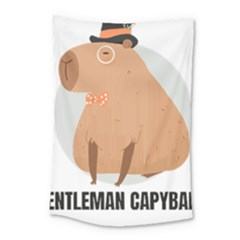 Capybara T- Shirt Gentlemen Capybara - A Cute Funny Capybara Illustration T- Shirt Yoga Reflexion Pose T- Shirtyoga Reflexion Pose T- Shirt Small Tapestry