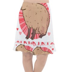 Capybara T- Shirt Just A Girl Who Loves Capybaras T- Shirt Yoga Reflexion Pose T- Shirtyoga Reflexion Pose T- Shirt Fishtail Chiffon Skirt by hizuto