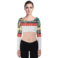 Vintage T- Shirt Vintage Believe In The Magic T- Shirt Velvet Long Sleeve Crop Top by ZUXUMI