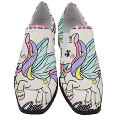 Waitress T- Shirt Awesome Unicorn Waitresses Are Magical For A Waiting Staff T- Shirt Women Slip On Heel Loafers by ZUXUMI