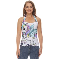 Waitress T- Shirt Awesome Unicorn Waitresses Are Magical For A Waiting Staff T- Shirt Basic Halter Top by ZUXUMI