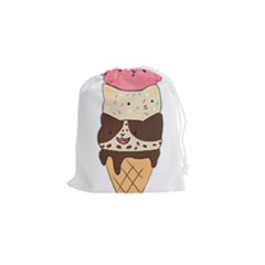 Cat Ice Cream T- Shirt Cute Cat Cream Cone T- Shirt Yoga Reflexion Pose T- Shirtyoga Reflexion Pose T- Shirt Drawstring Pouch (small)