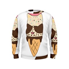 Cat Ice Cream T- Shirt Cute Cat Cream Cone T- Shirt Yoga Reflexion Pose T- Shirtyoga Reflexion Pose T- Shirt Kids  Sweatshirt