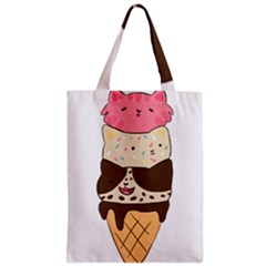 Cat Ice Cream T- Shirt Cute Cat Cream Cone T- Shirt Yoga Reflexion Pose T- Shirtyoga Reflexion Pose T- Shirt Zipper Classic Tote Bag