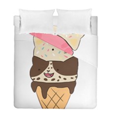 Cat Ice Cream T- Shirt Cute Cat Cream Cone T- Shirt Yoga Reflexion Pose T- Shirtyoga Reflexion Pose T- Shirt Duvet Cover Double Side (full/ Double Size)