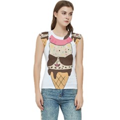 Cat Ice Cream T- Shirt Cute Cat Cream Cone T- Shirt Yoga Reflexion Pose T- Shirtyoga Reflexion Pose T- Shirt Women s Raglan Cap Sleeve T-shirt