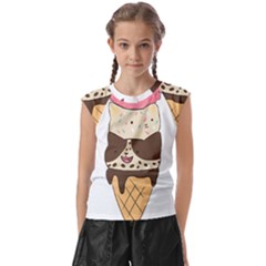 Cat Ice Cream T- Shirt Cute Cat Cream Cone T- Shirt Yoga Reflexion Pose T- Shirtyoga Reflexion Pose T- Shirt Kids  Raglan Cap Sleeve T-shirt