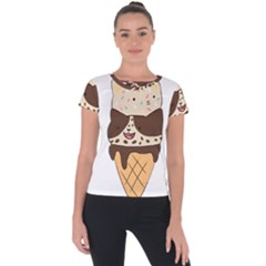 Cat Ice Cream T- Shirt Cute Cat Cream Cone T- Shirt Yoga Reflexion Pose T- Shirtyoga Reflexion Pose T- Shirt Short Sleeve Sports Top 