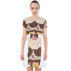 Cat Ice Cream T- Shirt Cute Cat Cream Cone T- Shirt Yoga Reflexion Pose T- Shirtyoga Reflexion Pose T- Shirt Adorable In Chiffon Dress