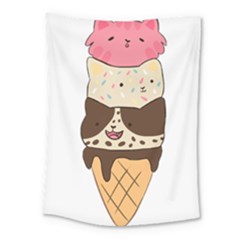 Cat Ice Cream T- Shirt Cute Cat Cream Cone T- Shirt Yoga Reflexion Pose T- Shirtyoga Reflexion Pose T- Shirt Medium Tapestry