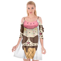 Cat Ice Cream T- Shirt Cute Cat Cream Cone T- Shirt Yoga Reflexion Pose T- Shirtyoga Reflexion Pose T- Shirt Cutout Spaghetti Strap Chiffon Dress