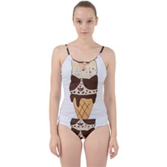 Cat Ice Cream T- Shirt Cute Cat Cream Cone T- Shirt Yoga Reflexion Pose T- Shirtyoga Reflexion Pose T- Shirt Cut Out Top Tankini Set