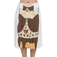 Cat Ice Cream T- Shirt Cute Cat Cream Cone T- Shirt Yoga Reflexion Pose T- Shirtyoga Reflexion Pose T- Shirt Velvet Flared Midi Skirt