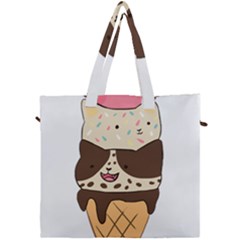 Cat Ice Cream T- Shirt Cute Cat Cream Cone T- Shirt Yoga Reflexion Pose T- Shirtyoga Reflexion Pose T- Shirt Canvas Travel Bag