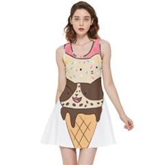 Cat Ice Cream T- Shirt Cute Cat Cream Cone T- Shirt Yoga Reflexion Pose T- Shirtyoga Reflexion Pose T- Shirt Inside Out Reversible Sleeveless Dress