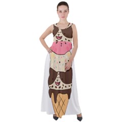 Cat Ice Cream T- Shirt Cute Cat Cream Cone T- Shirt Yoga Reflexion Pose T- Shirtyoga Reflexion Pose T- Shirt Empire Waist Velour Maxi Dress