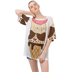 Cat Ice Cream T- Shirt Cute Cat Cream Cone T- Shirt Yoga Reflexion Pose T- Shirtyoga Reflexion Pose T- Shirt Oversized Chiffon Top