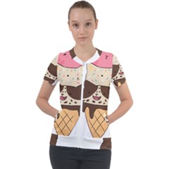 Cat Ice Cream T- Shirt Cute Cat Cream Cone T- Shirt Yoga Reflexion Pose T- Shirtyoga Reflexion Pose T- Shirt Short Sleeve Zip Up Jacket