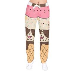 Cat Ice Cream T- Shirt Cute Cat Cream Cone T- Shirt Yoga Reflexion Pose T- Shirtyoga Reflexion Pose T- Shirt Women Velvet Drawstring Pants