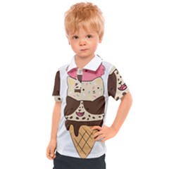 Cat Ice Cream T- Shirt Cute Cat Cream Cone T- Shirt Yoga Reflexion Pose T- Shirtyoga Reflexion Pose T- Shirt Kids  Polo T-shirt