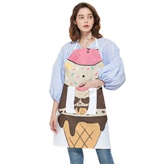 Cat Ice Cream T- Shirt Cute Cat Cream Cone T- Shirt Yoga Reflexion Pose T- Shirtyoga Reflexion Pose T- Shirt Pocket Apron by hizuto