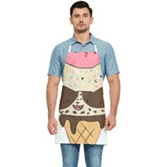 Cat Ice Cream T- Shirt Cute Cat Cream Cone T- Shirt Yoga Reflexion Pose T- Shirtyoga Reflexion Pose T- Shirt Kitchen Apron by hizuto