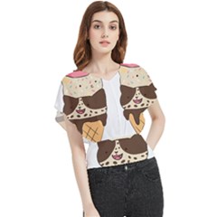 Cat Ice Cream T- Shirt Cute Cat Cream Cone T- Shirt Yoga Reflexion Pose T- Shirtyoga Reflexion Pose T- Shirt Butterfly Chiffon Blouse