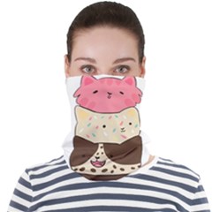 Cat Ice Cream T- Shirt Cute Cat Cream Cone T- Shirt Yoga Reflexion Pose T- Shirtyoga Reflexion Pose T- Shirt Face Seamless Bandana (adult)