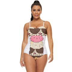 Cat Ice Cream T- Shirt Cute Cat Cream Cone T- Shirt Yoga Reflexion Pose T- Shirtyoga Reflexion Pose T- Shirt Retro Full Coverage Swimsuit