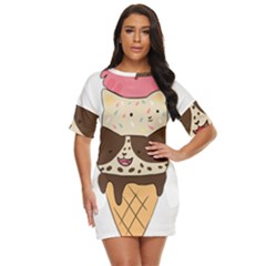 Cat Ice Cream T- Shirt Cute Cat Cream Cone T- Shirt Yoga Reflexion Pose T- Shirtyoga Reflexion Pose T- Shirt Just Threw It On Dress