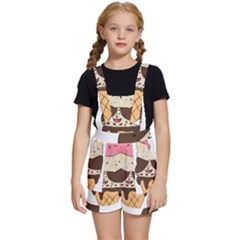 Cat Ice Cream T- Shirt Cute Cat Cream Cone T- Shirt Yoga Reflexion Pose T- Shirtyoga Reflexion Pose T- Shirt Kids  Short Overalls