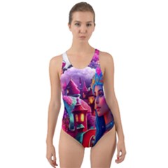 Fantasy Arts  Cut-out Back One Piece Swimsuit by Internationalstore