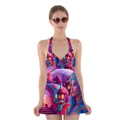 Fantasy Arts  Halter Dress Swimsuit  by Internationalstore