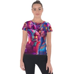 Fantasy Arts  Short Sleeve Sports Top  by Internationalstore