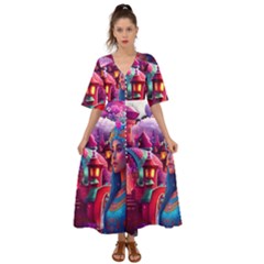 Fantasy Arts  Kimono Sleeve Boho Dress by Internationalstore