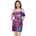 Fantasy Arts  Shoulder Frill Bodycon Summer Dress View3