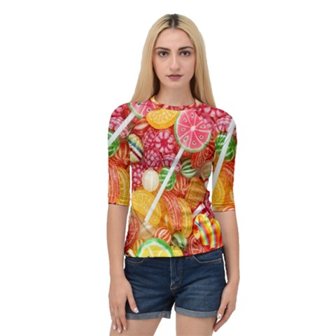 Aesthetic Candy Art Quarter Sleeve Raglan T-shirt by Internationalstore