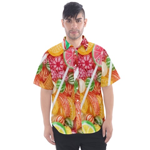 Aesthetic Candy Art Men s Short Sleeve Shirt by Internationalstore