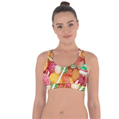 Aesthetic Candy Art Cross String Back Sports Bra by Internationalstore