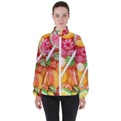 Aesthetic Candy Art Women s High Neck Windbreaker by Internationalstore