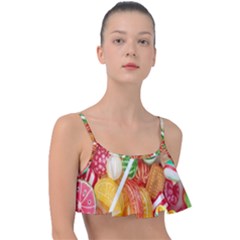 Aesthetic Candy Art Frill Bikini Top by Internationalstore