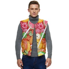 Aesthetic Candy Art Men s Button Up Puffer Vest	 by Internationalstore