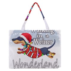 Weiner T- Shirt Walking In A Weiner Wonderland T- Shirt (1) Zipper Medium Tote Bag by ZUXUMI